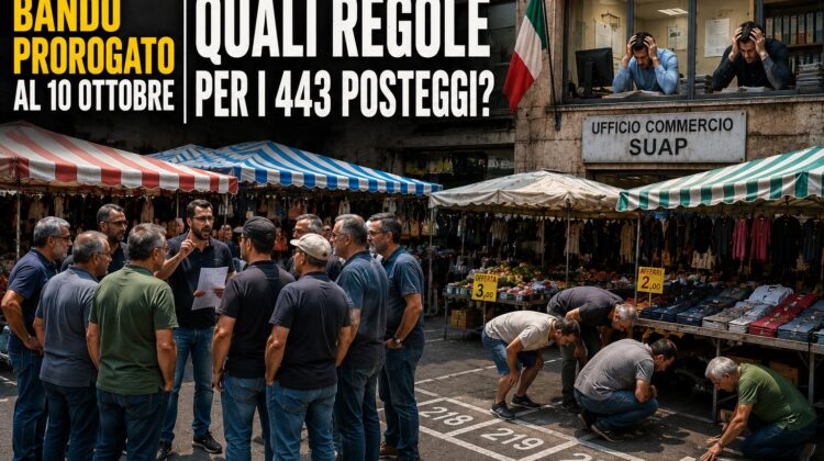 Bando mercatini Palermo prorogato al 10 ottobre: chiarimenti sulle regole per l’assegnazione di 443 posteggi