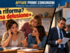 Illustrazione sulle Prime Comunioni a Palermo: tre mamme discutono delle difficoltà dei corsi di catechismo. Titolo: La riforma? Una delusione.
